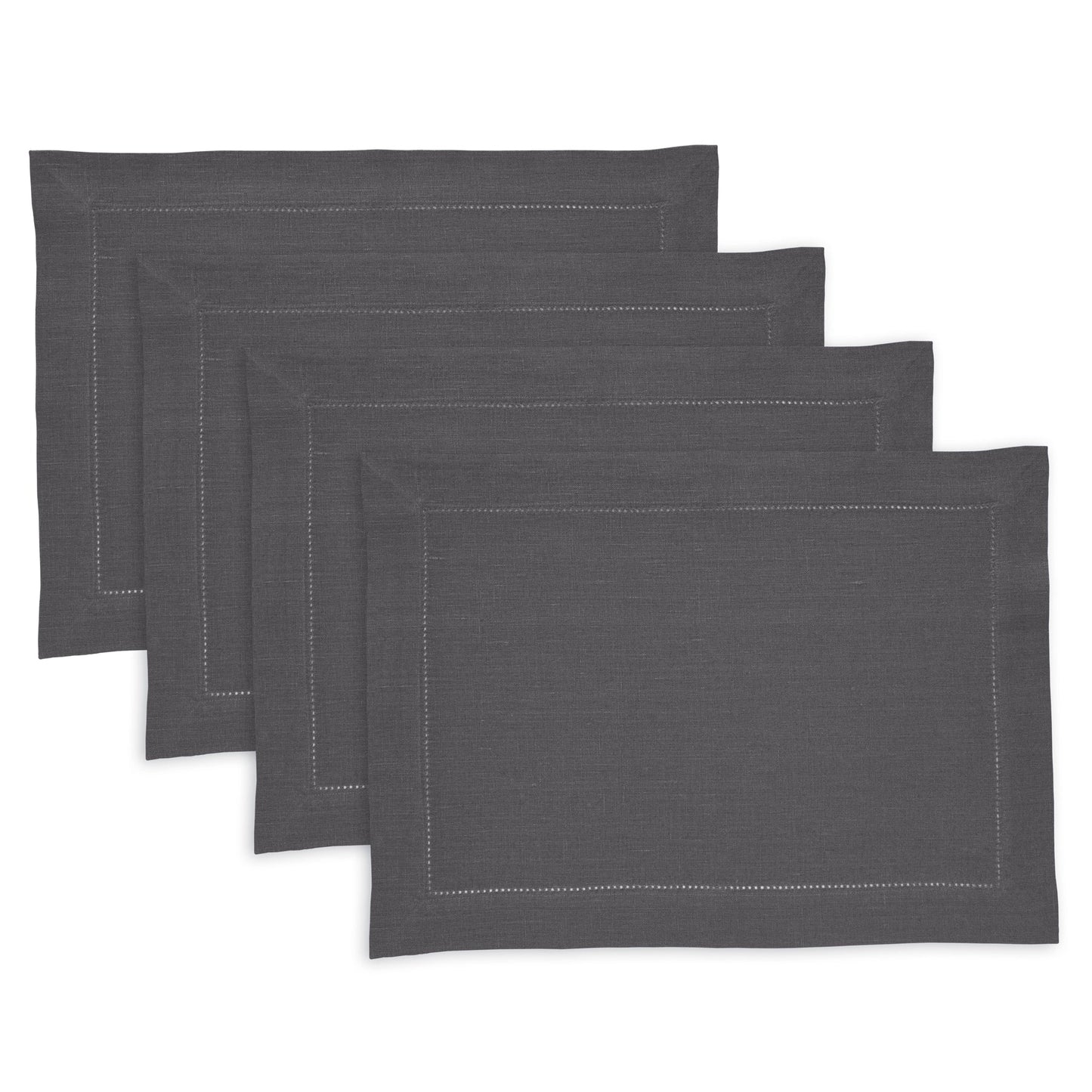 Medium Weight Hemstitch Placemats, Set of 4