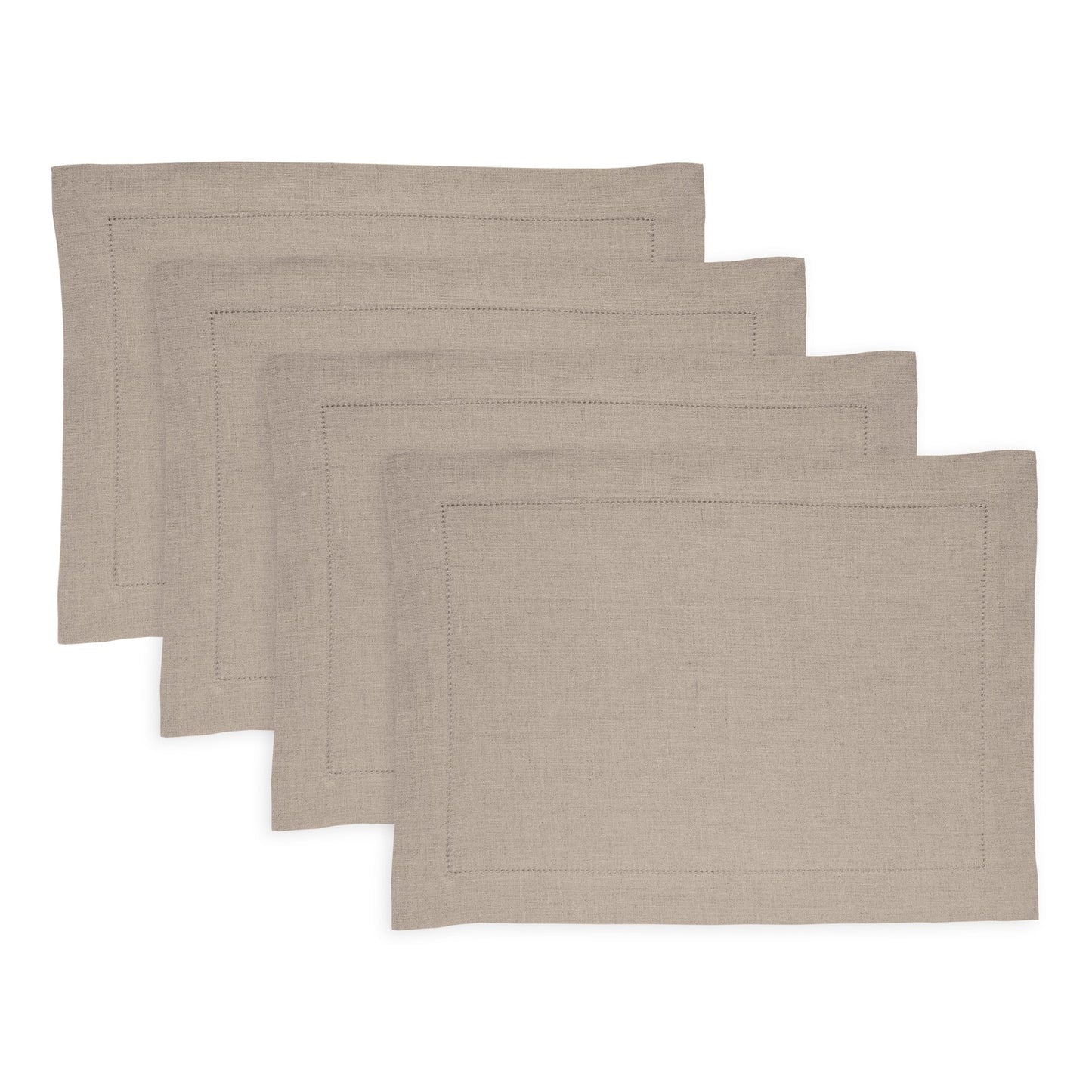 Medium Weight Hemstitch Placemats, Set of 4
