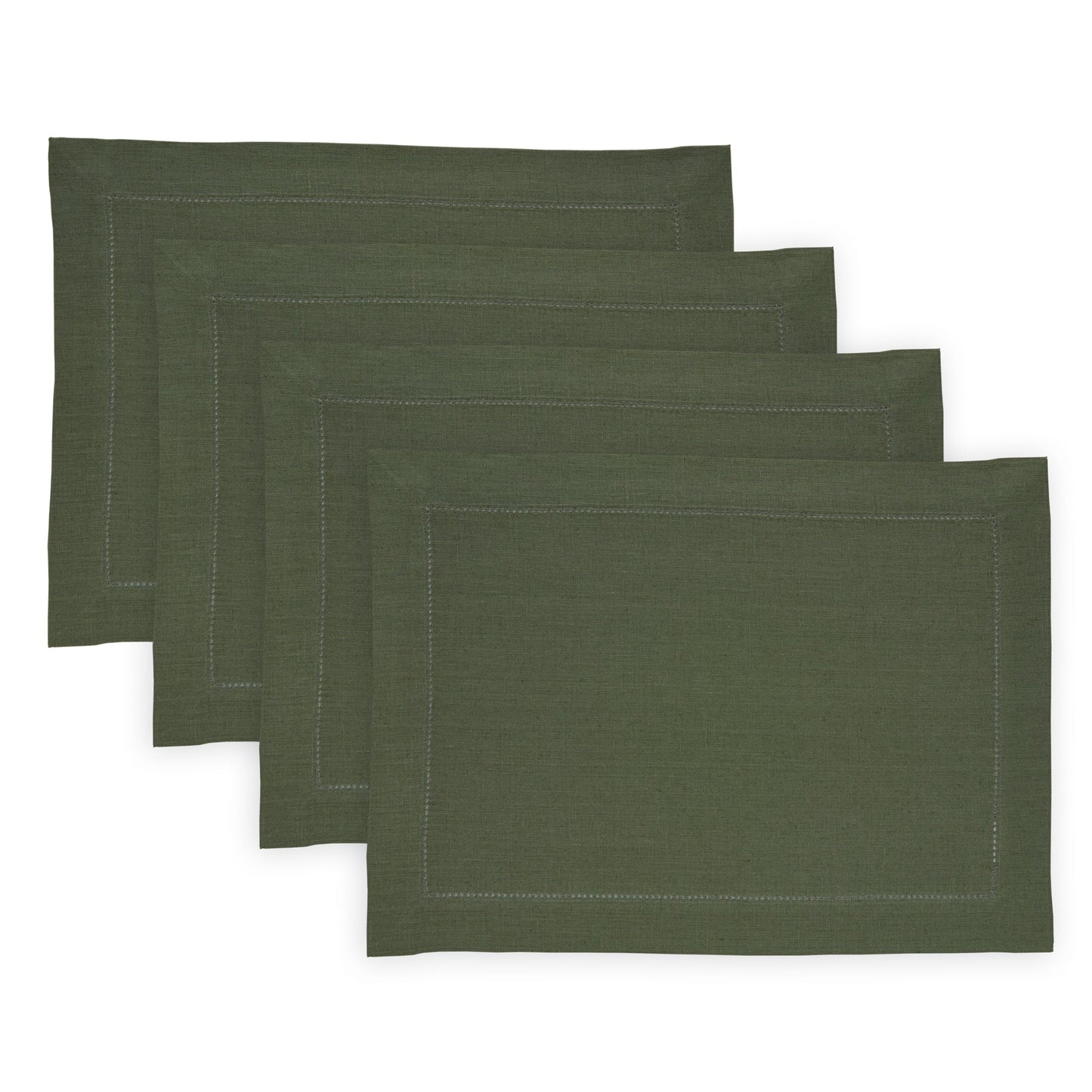 Medium Weight Hemstitch Placemats, Set of 4