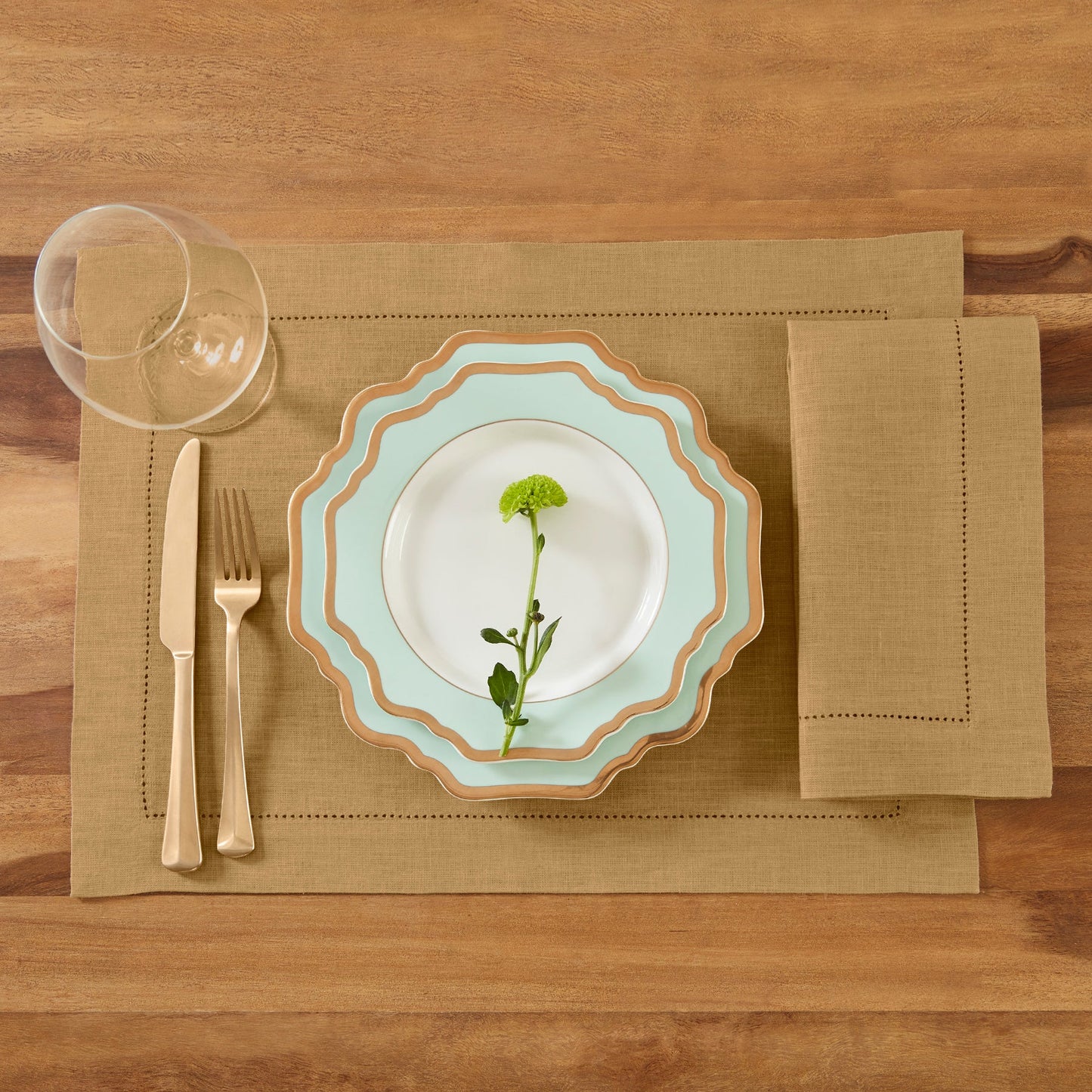 Medium Weight Hemstitch Placemats, Set of 4