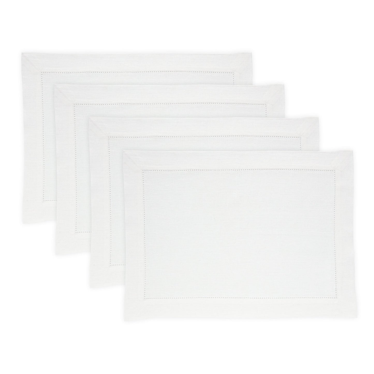 Medium Weight Hemstitch Placemats, Set of 4