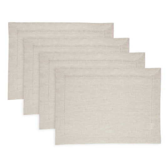 Medium Weight Hemstitch Placemats, Set of 4