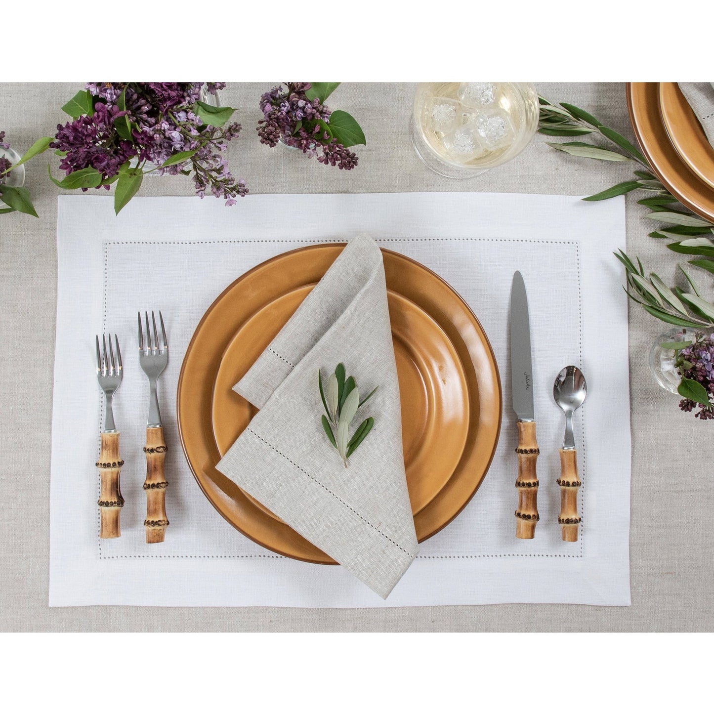 Medium Weight Hemstitch Placemats, Set of 4