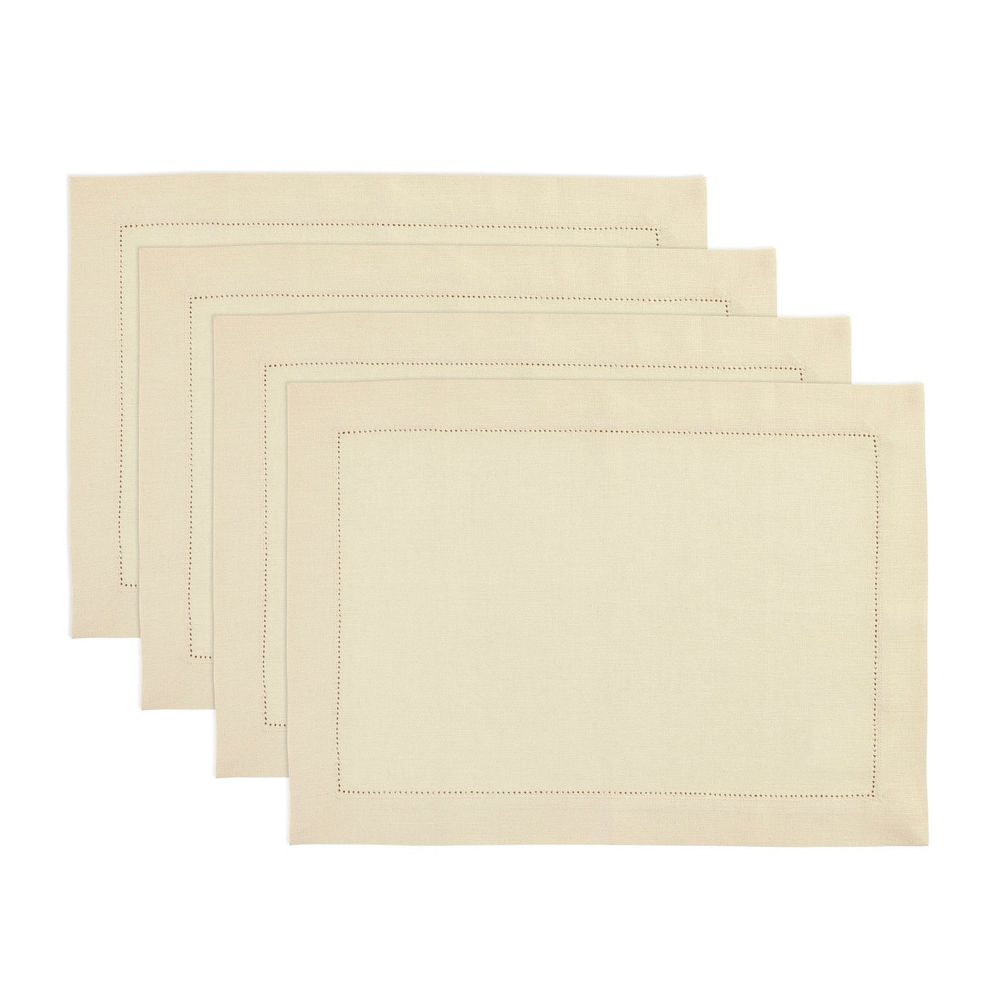 Medium Weight Hemstitch Placemats, Set of 4