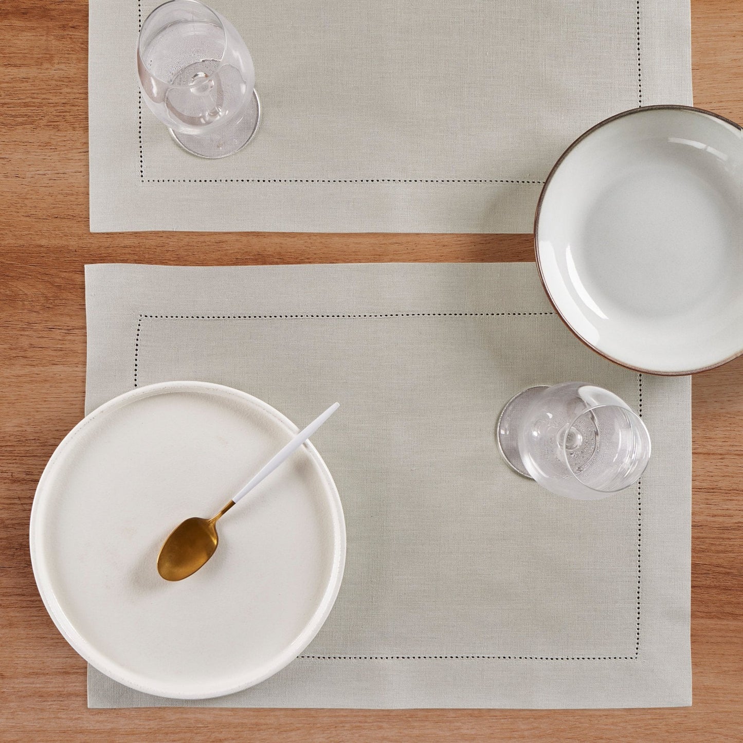 Medium Weight Hemstitch Placemats, Set of 4