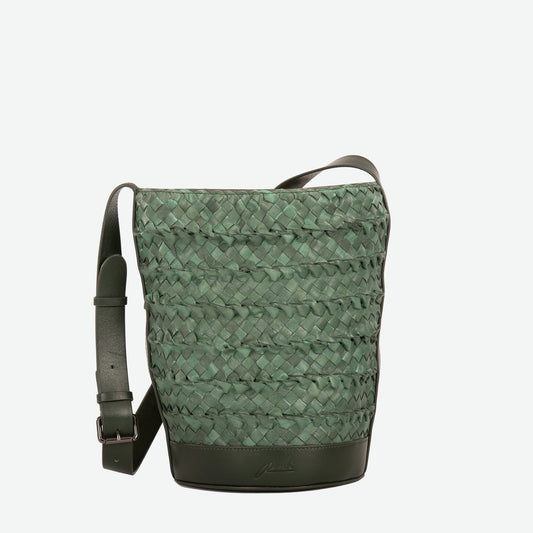Emery Woven Leather Shoulder Bag
