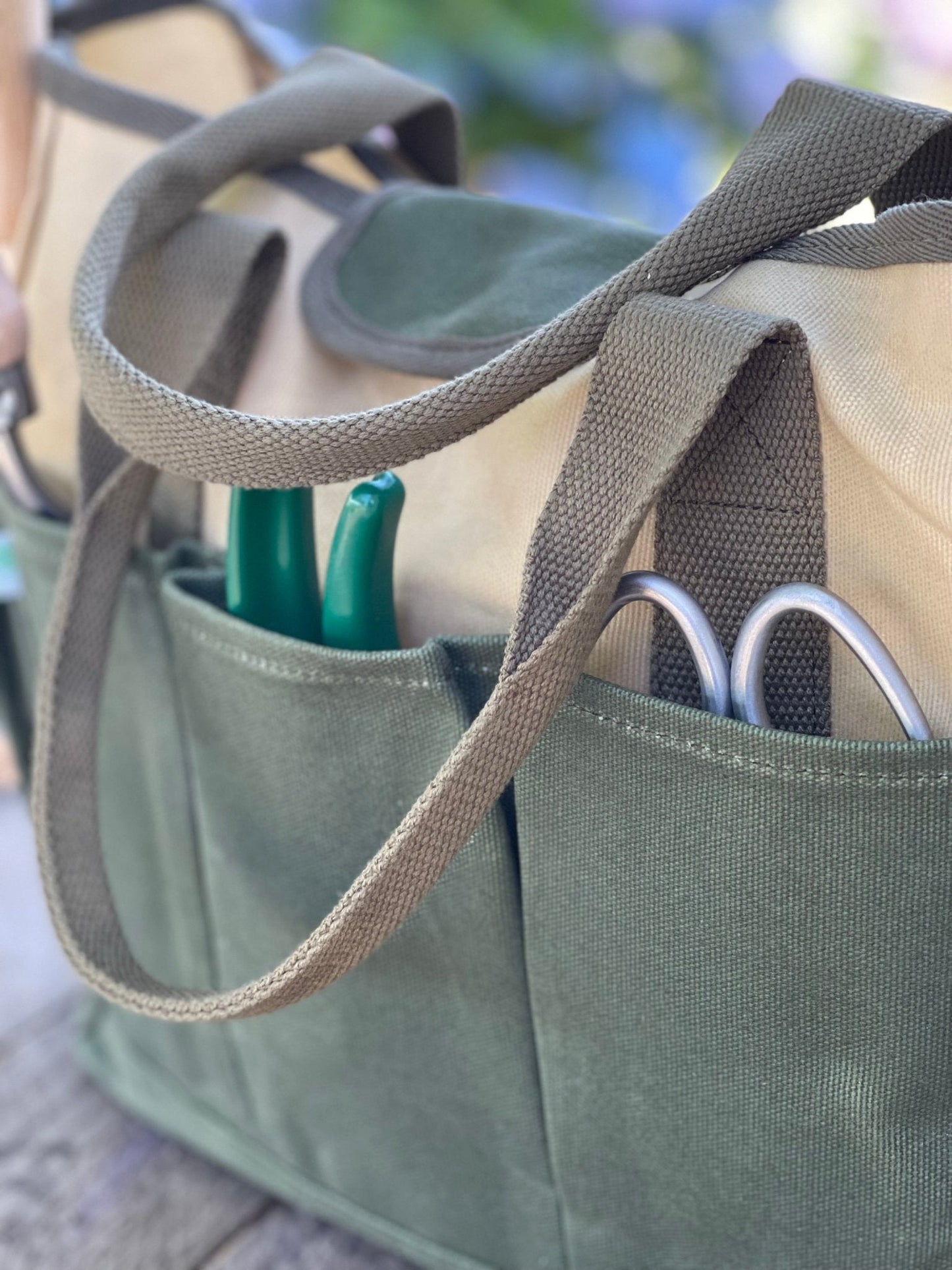Waxed Canvas Garden Tool Bag