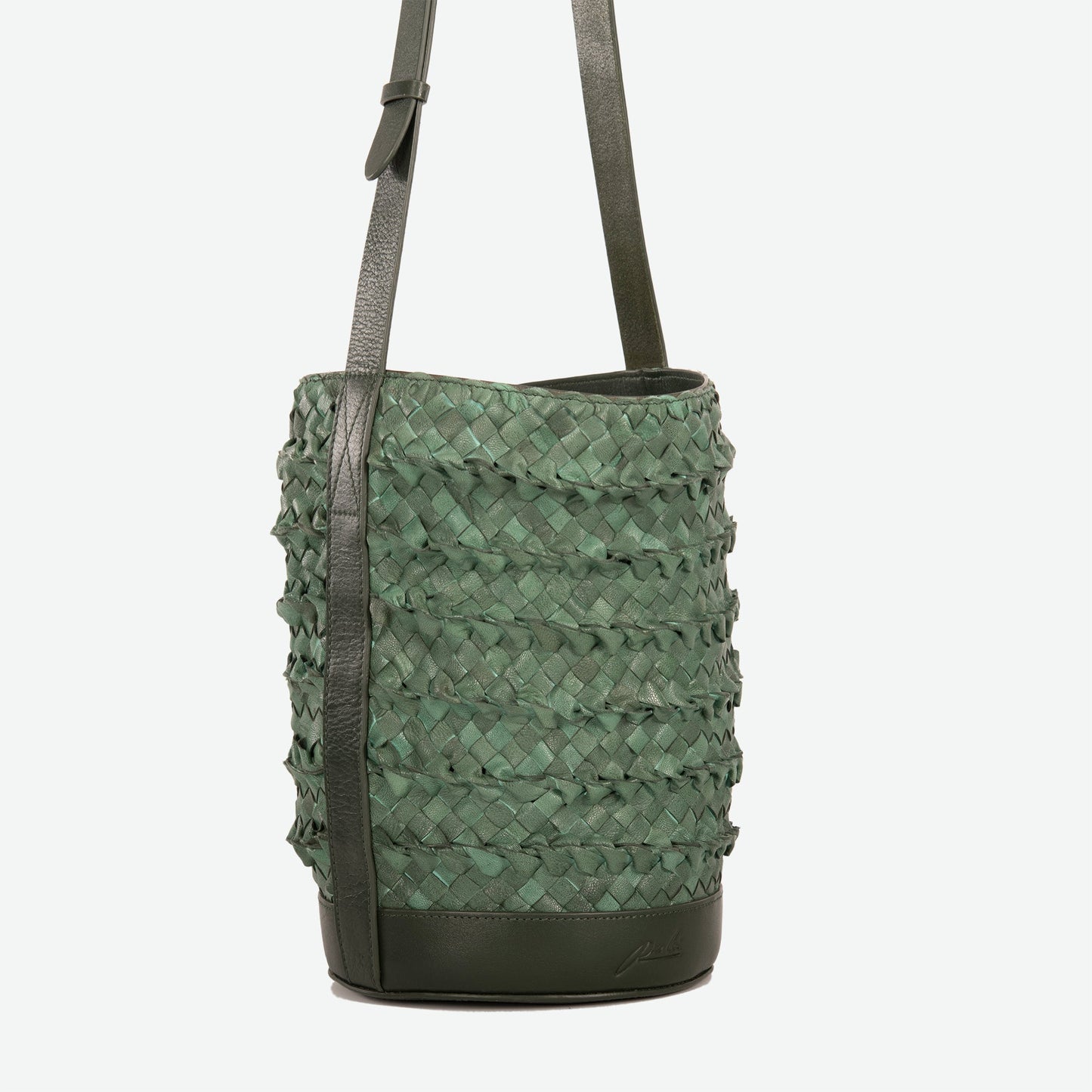 Emery Woven Leather Shoulder Bag