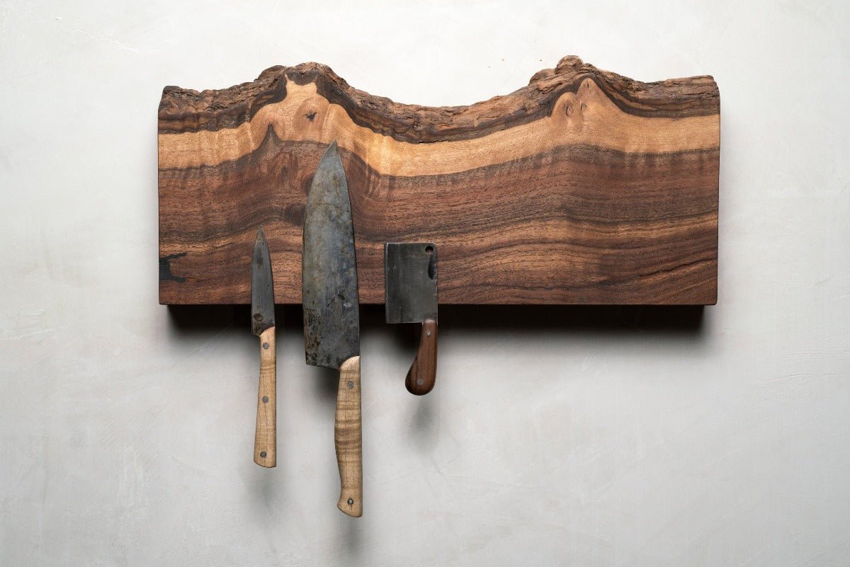 Magnetic Wooden Knife Holder
